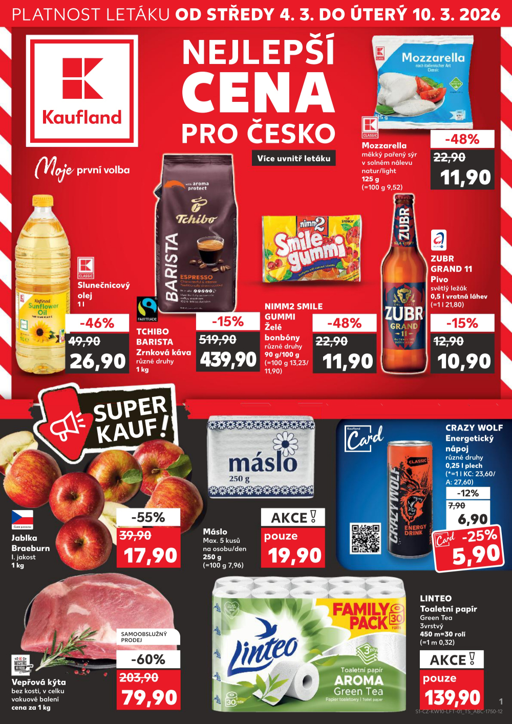 Leták Kaufland leták Jablonec nad Nisou, Jateční - strana 1