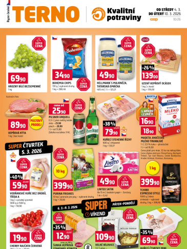Terno leták - České Budějovice, Hradec Králové, Olomouc, Týn nad Vltavou, Třeboň, Bechyně, Trhové Sviny, Borovany