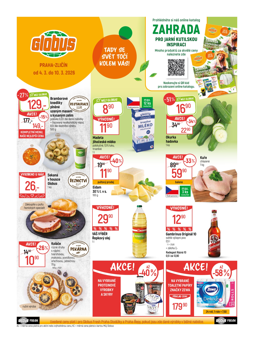 Leták Globus leták Praha - Zličín - strana 1