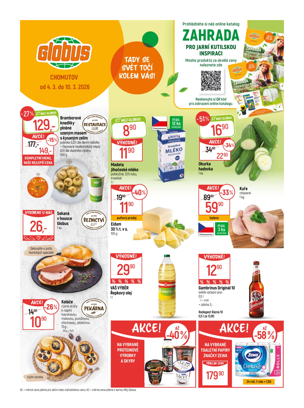 Leták Globus leták Chomutov - strana 1
