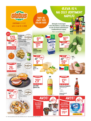 Globus leták Chotikov (Plzeň)