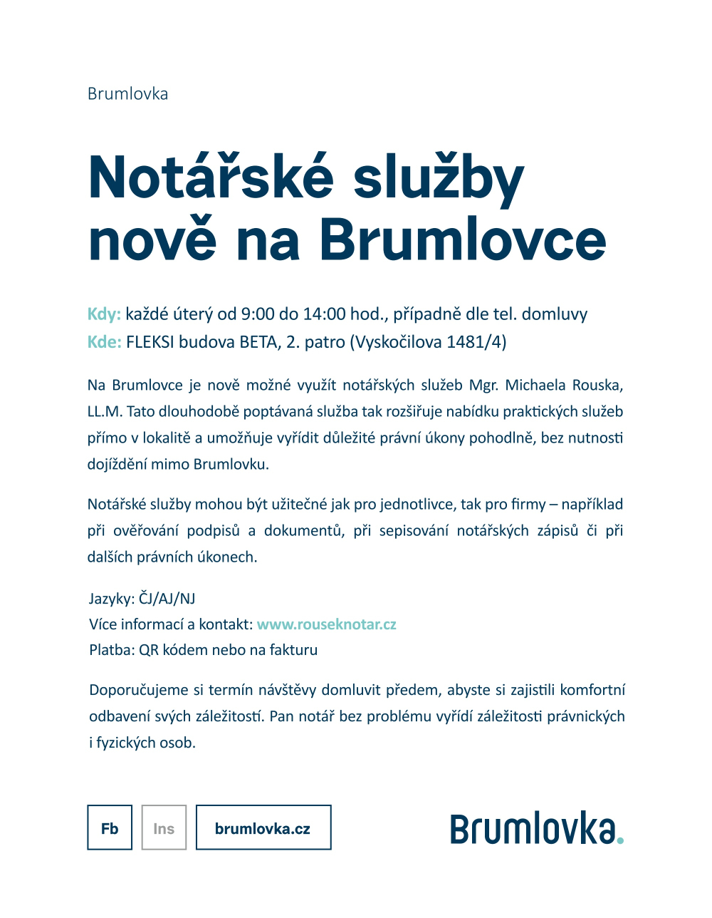Leták eBrumlovka magazín - strana 2