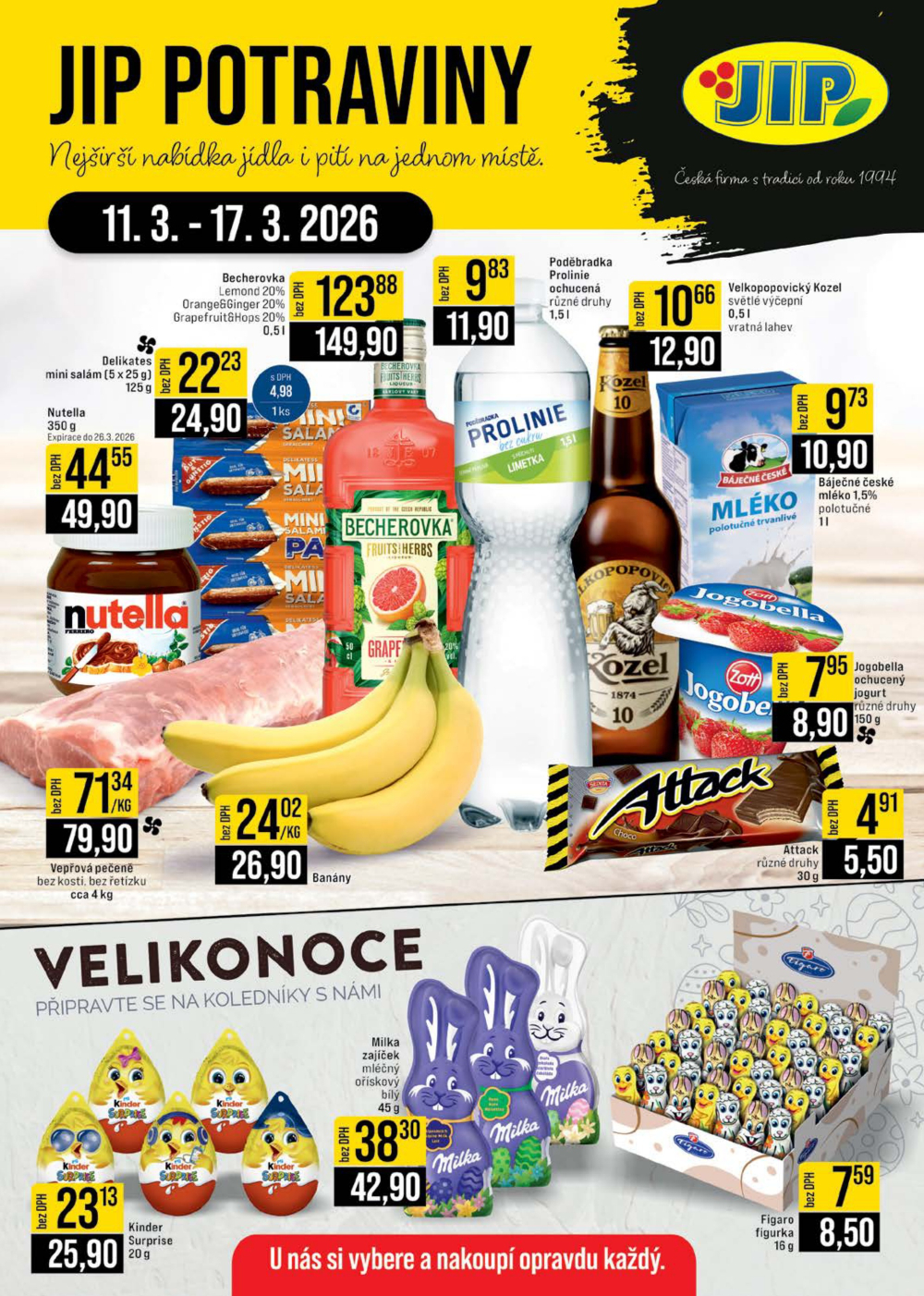 Leták JIP leták CC Cash & Carry - České Budějovice, Most, Náchod, Svoboda nad Úpou, Sušice - strana 1
