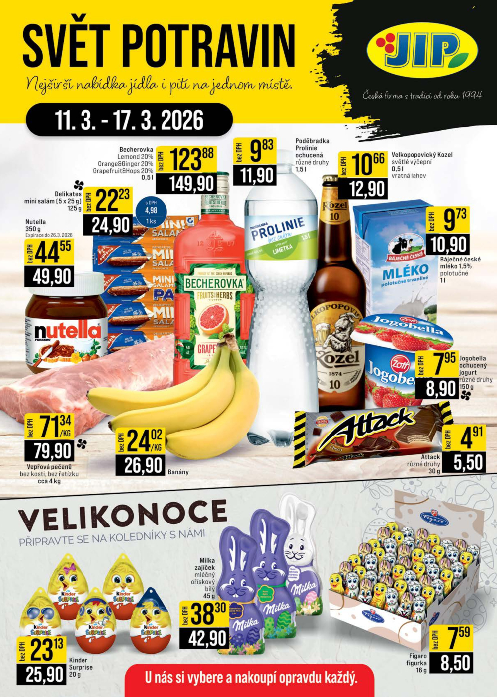 Leták JIP leták CC Cash & Carry - Brno, Ostrava, Praha, Polička, Olomouc, Karlovy Vary, Zlín, Jilemnice, Pardubice - strana 1