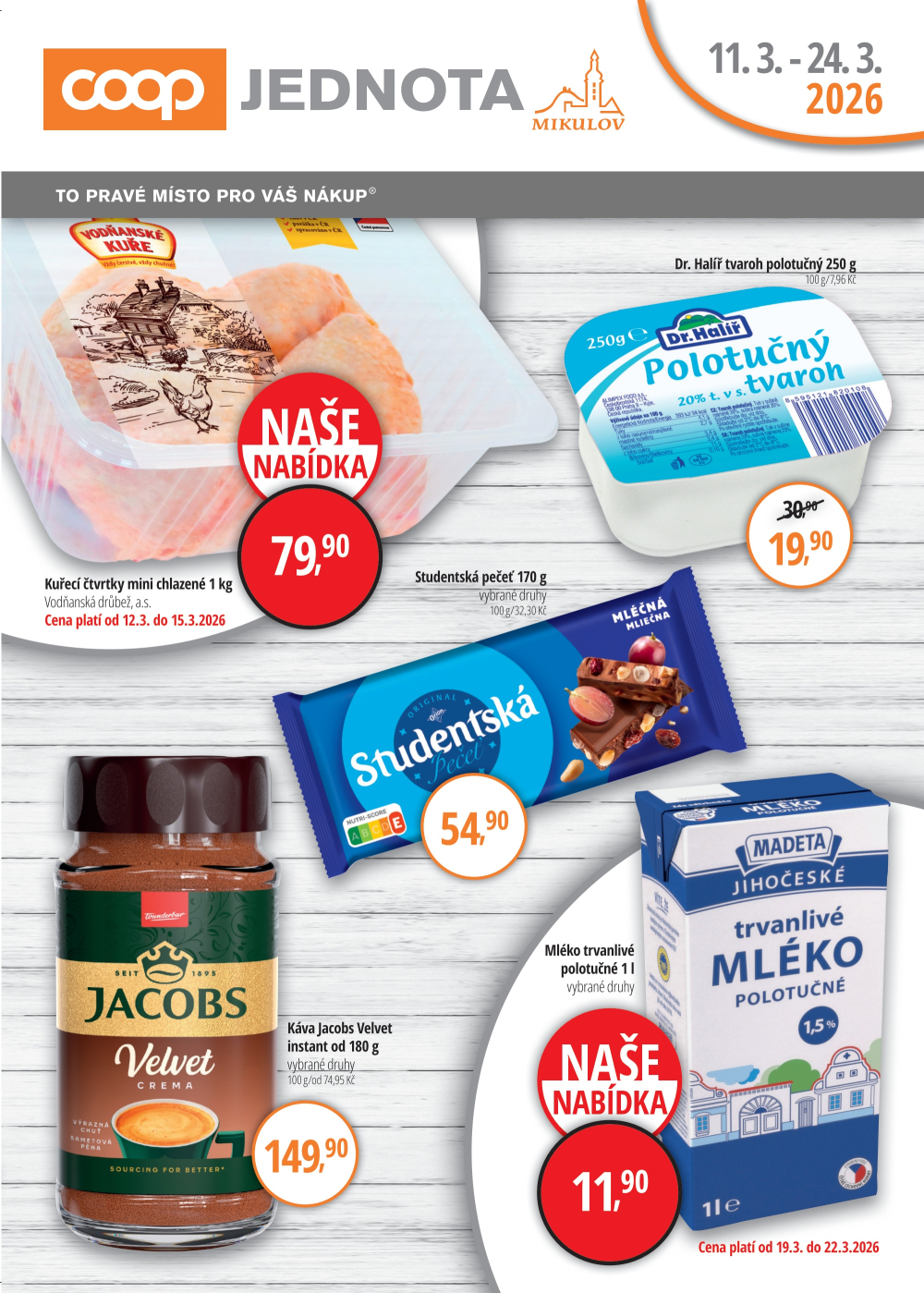 Leták Jednota Mikulov leták - strana 1