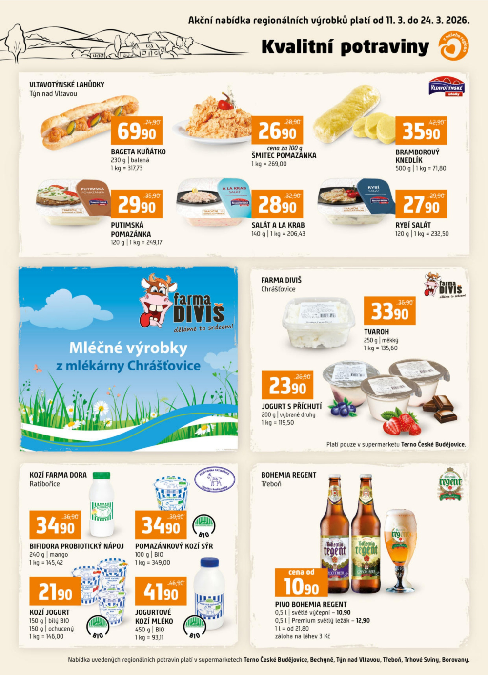 Leták Terno leták - České Budějovice, Bechyně, Týn nad Vltavou, Třeboň, Trhové Sviny a Borovany - strana 16