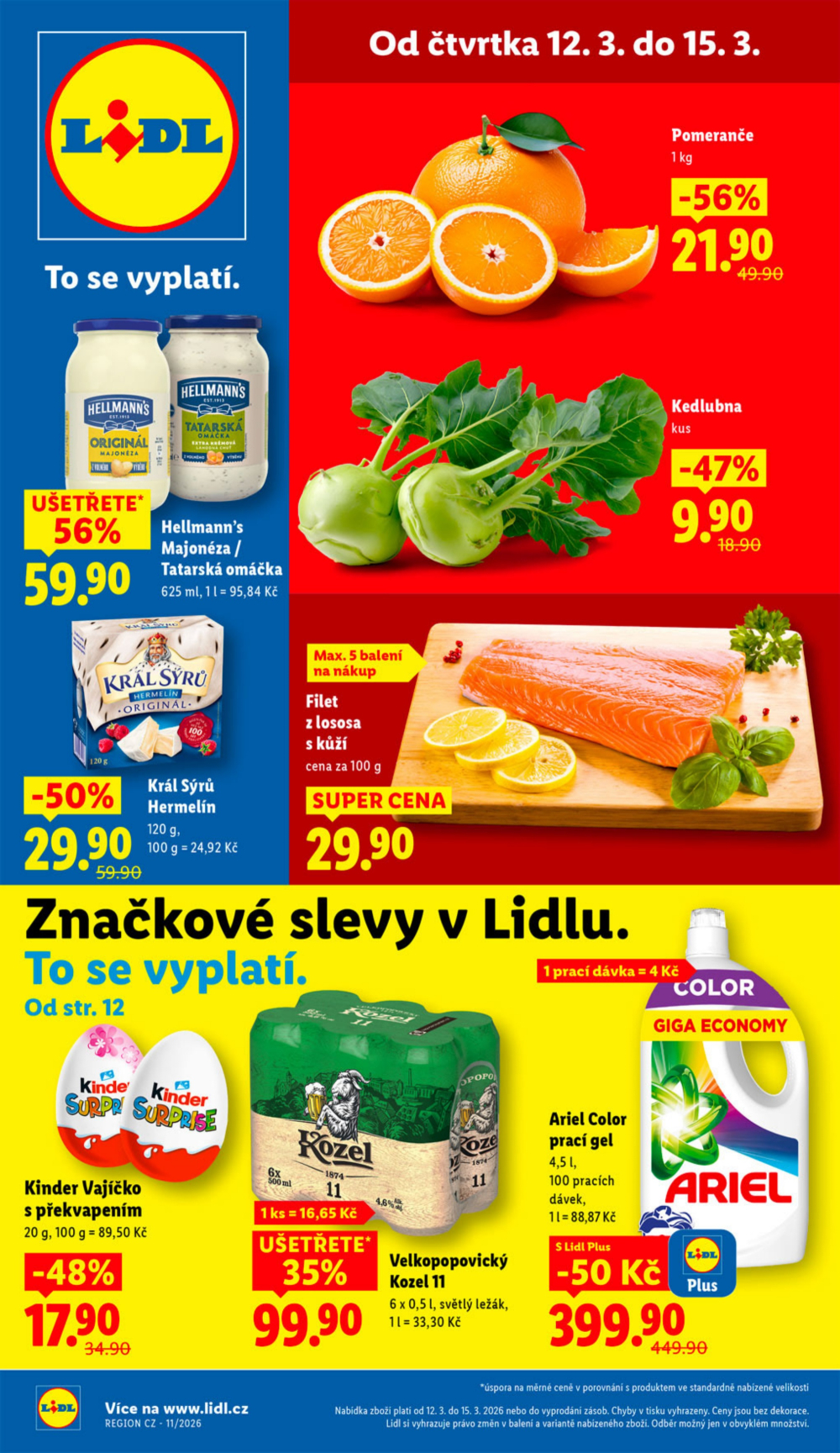 Leták Lidl leták od čtvrtka - Značkové slevy - strana 1