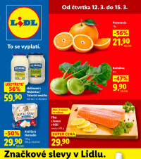 Akční leták Lidl  od čtvrtka - Značkové slevy
