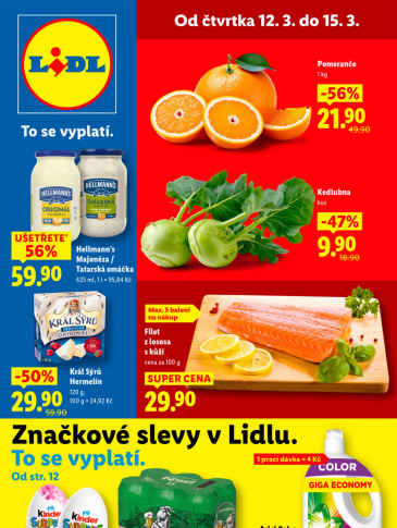 Lidl leták od čtvrtka - Značkové slevy