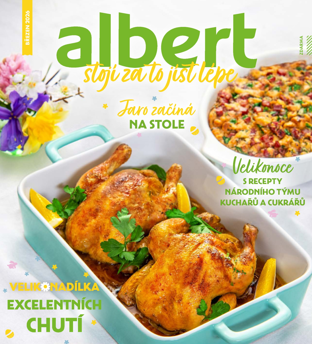 Leták Albert magazín - strana 1