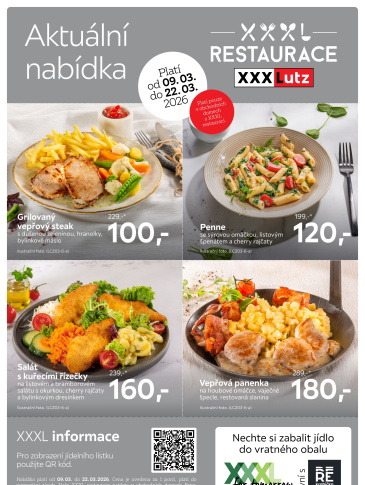 XXXLutz leták - Restaurace