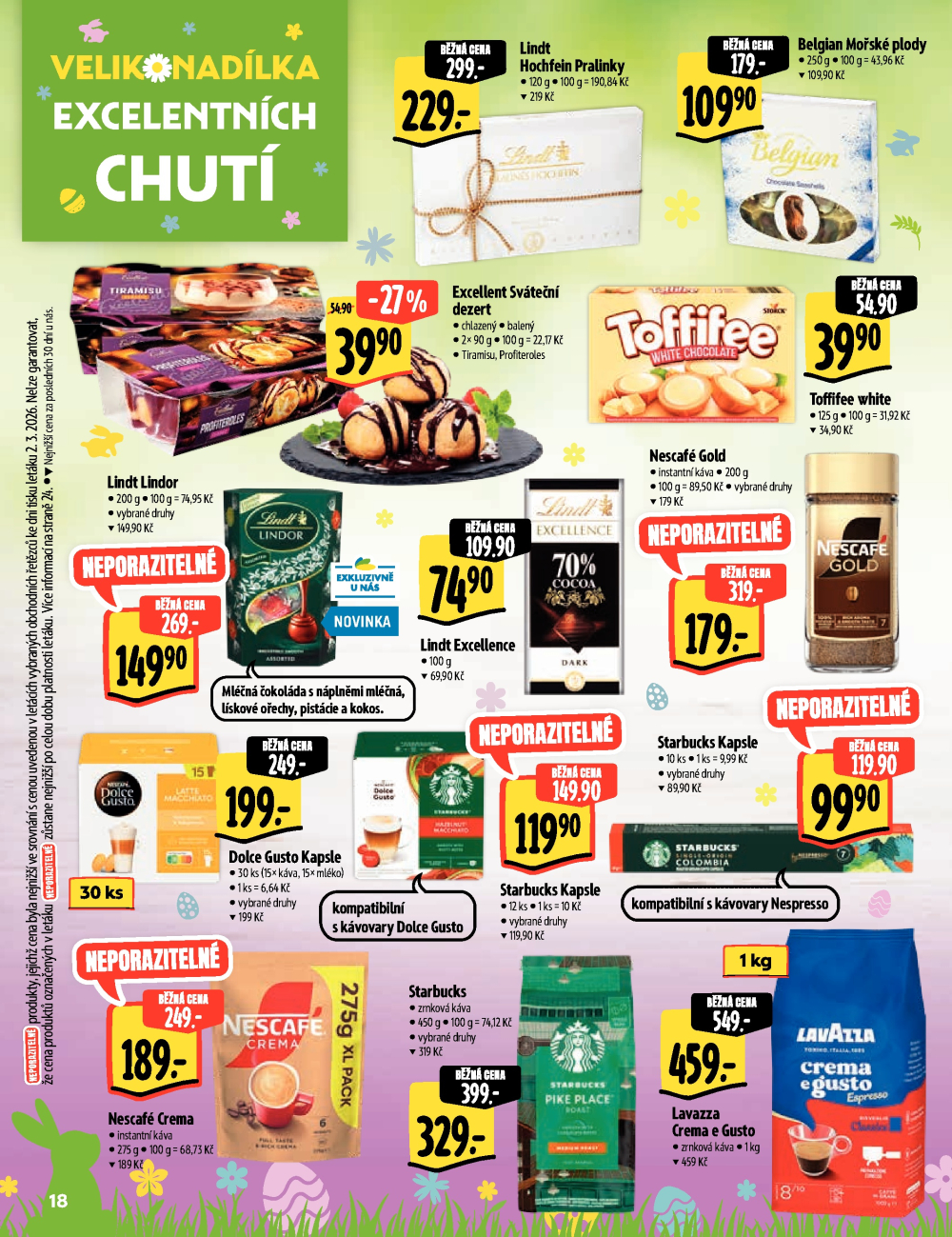 Leták Albert Hypermarket - Velikonadílka excelentních chutí - strana 18