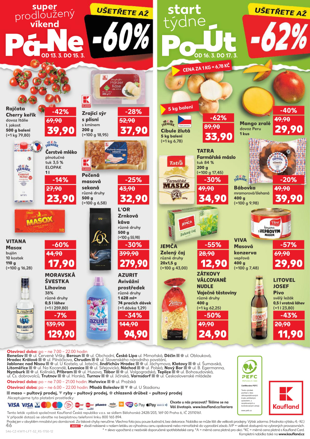 Leták Kaufland leták Teplice, Bohosudovská - strana 46