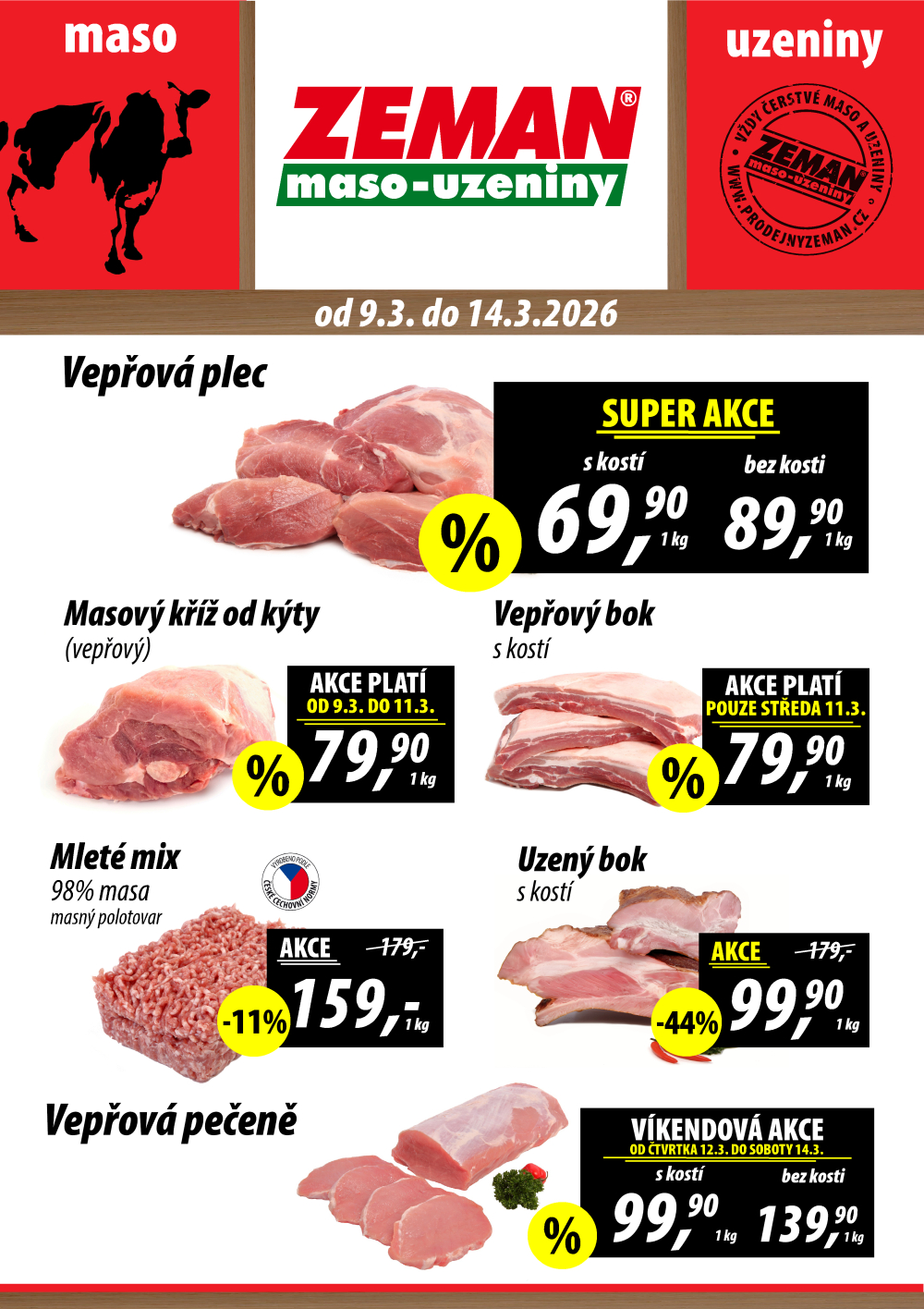 Leták ZEMAN maso - uzeniny leták - strana 1