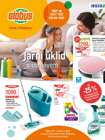 Globus leták Praha - Štěrboholy - Jarní úklid