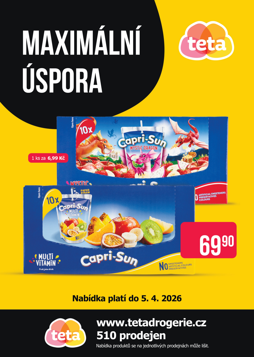 Leták Teta drogerie - Maximální úspora - strana 1