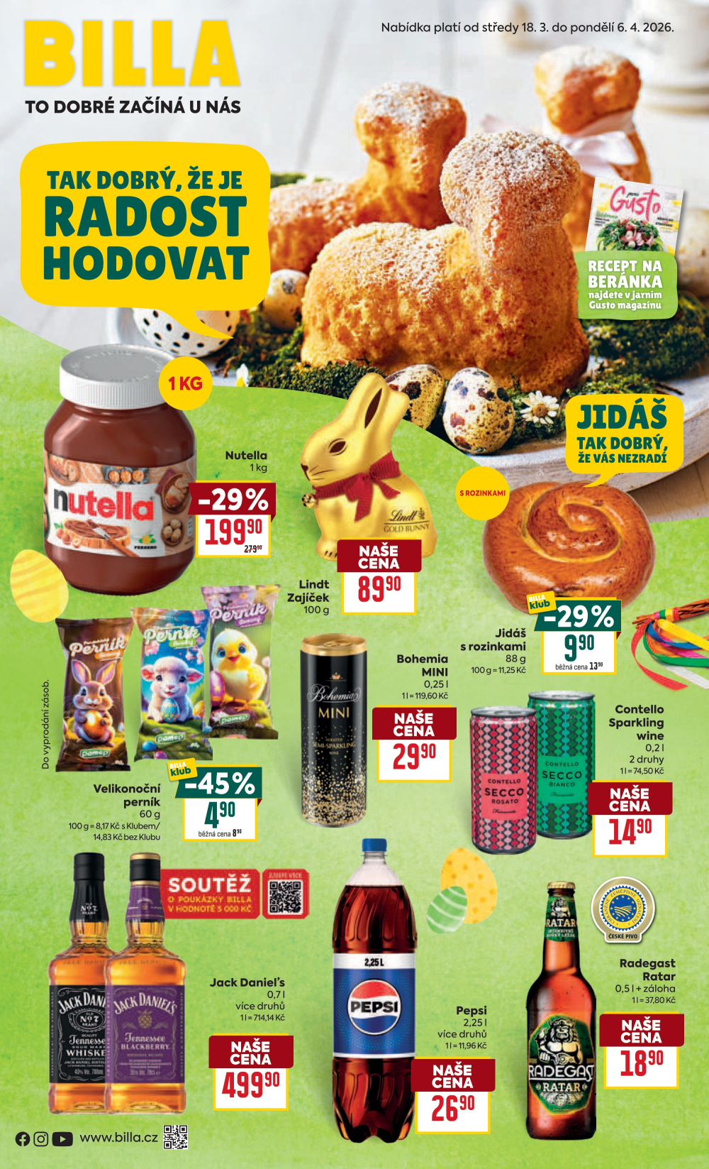 Leták BILLA  leták - Velikonoce II. - strana 1
