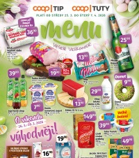 Akční leták COOP  - TIP a TUTY Menu