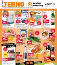 Akční leták Terno  - České Budějovice, Hradec Králové, Olomouc, Třeboň, Trhové Sviny, Týn nad Vltavou, Borovany, Bechyně