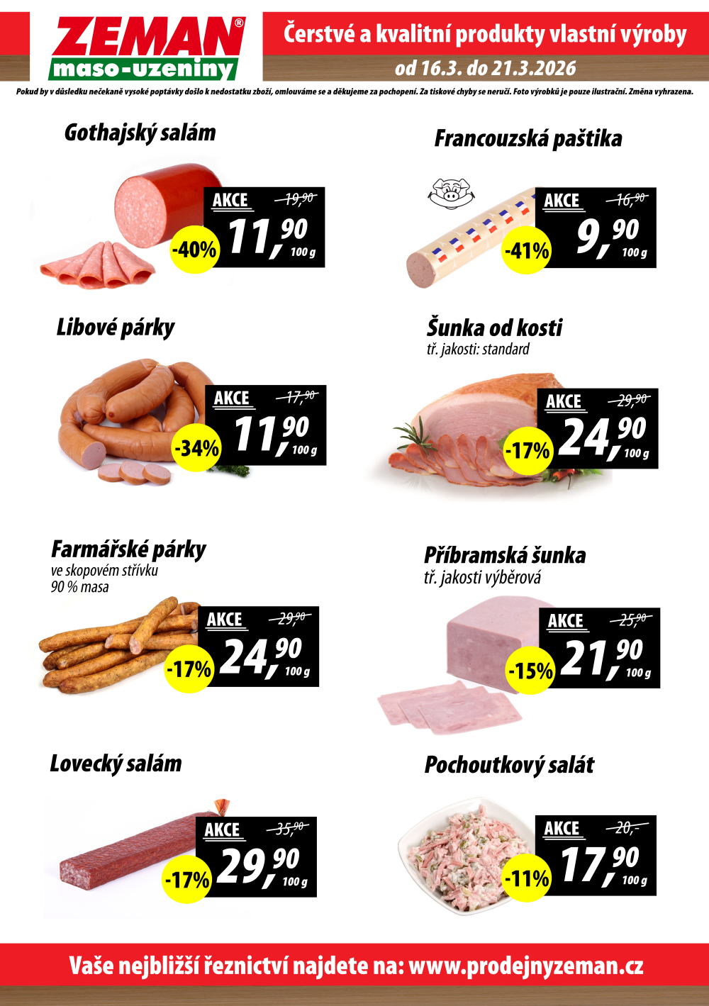 Leták ZEMAN maso - uzeniny leták DEF - strana 2