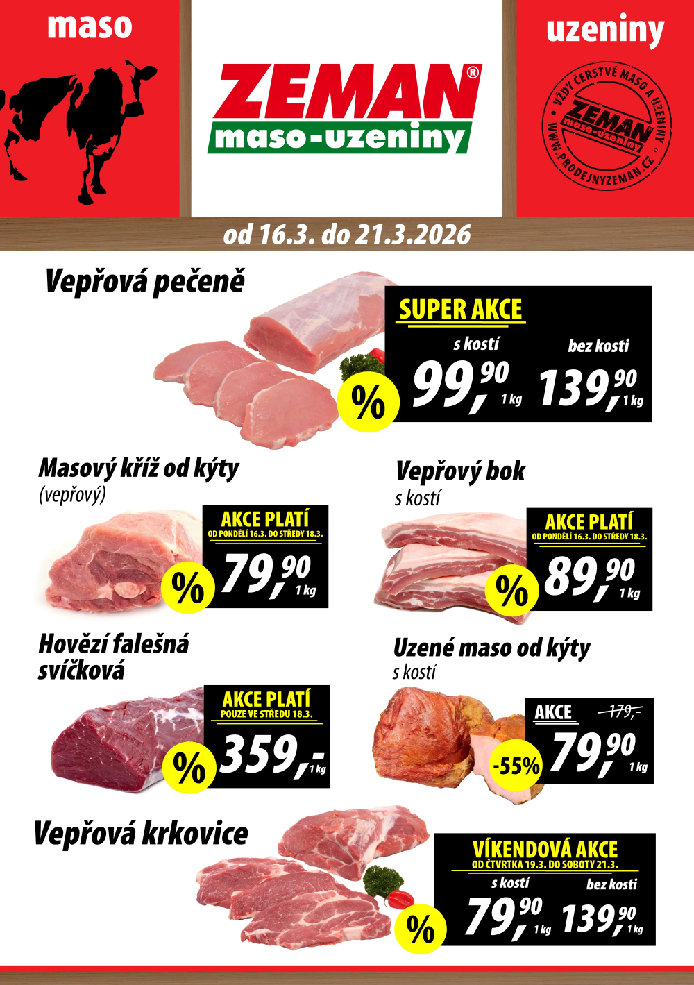 Leták ZEMAN maso - uzeniny leták DEF - strana 1