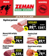 Akční leták ZEMAN maso - uzeniny  DEF