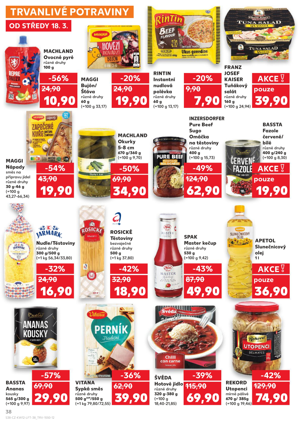 Leták Kaufland leták Hodonín, Dvořákova - strana 38