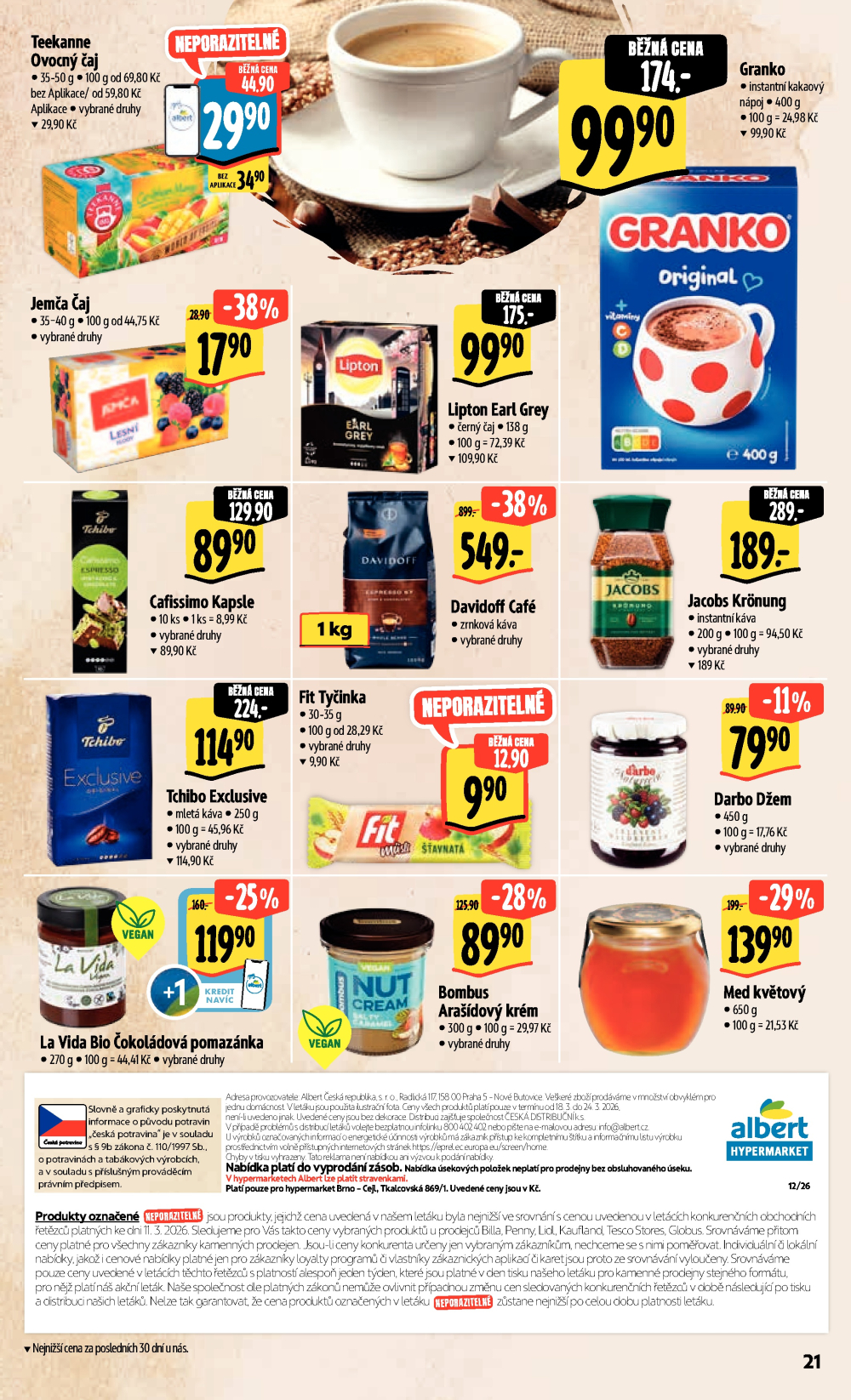 Leták Albert Hypermarket leták - Brno Cejl, Tkalcovská - strana 42