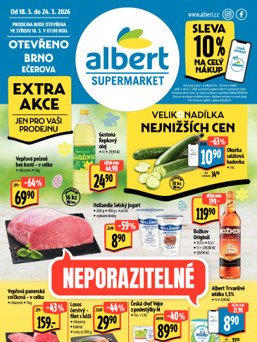 Albert Supermarket leták - Brno, Ečerova