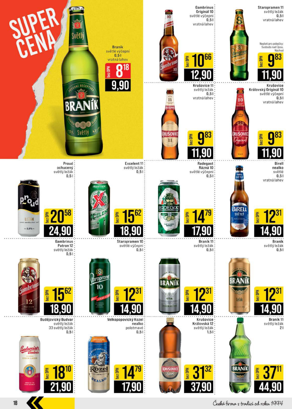 Leták JIP leták CC Cash & Carry - České Budějovice, Most, Náchod, Svoboda nad Úpou, Sušice - strana 18