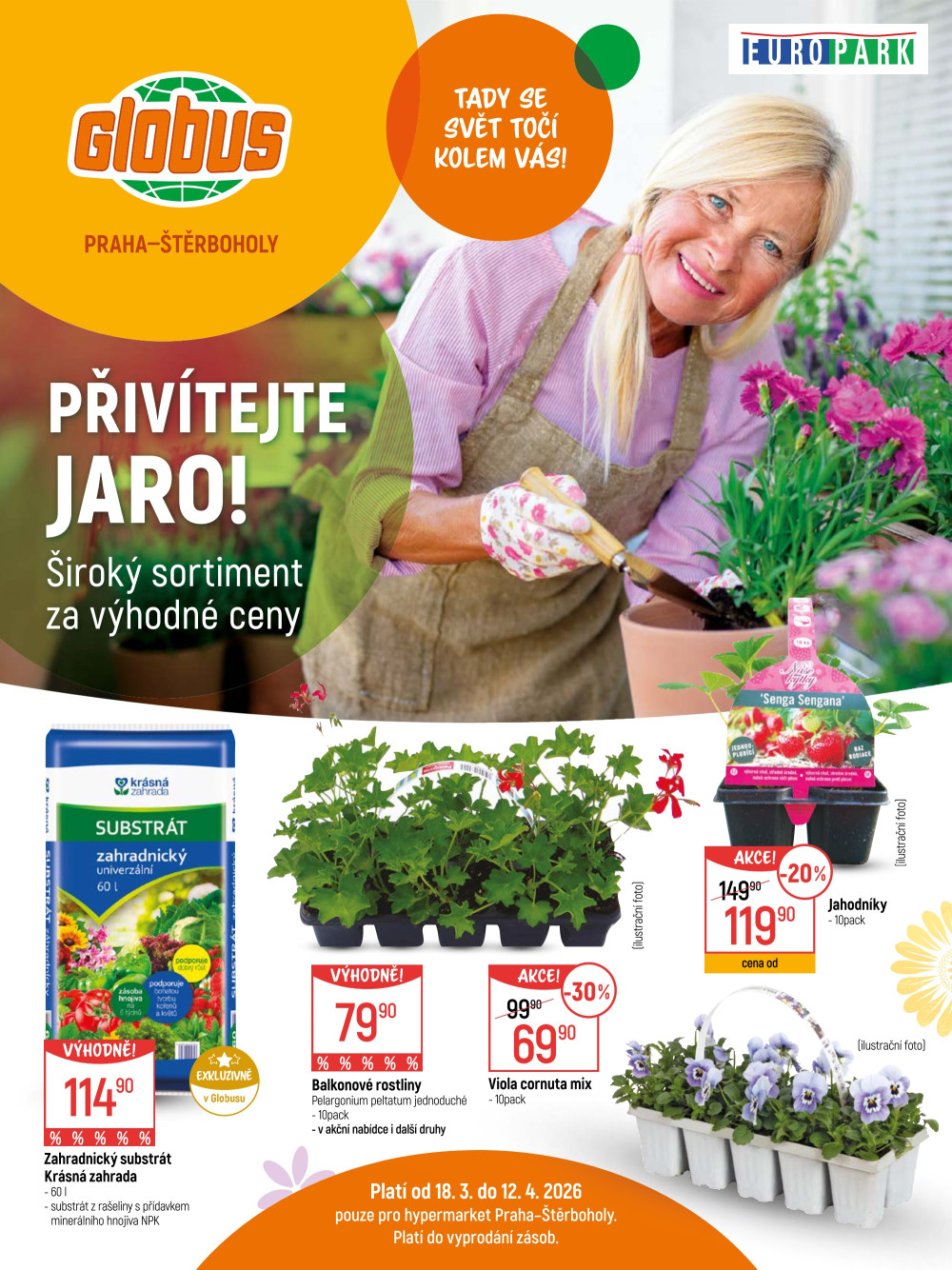 Leták Globus leták Praha - Štěrboholy - Přivítejte jaro! - strana 1