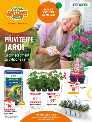 Globus leták Praha - Štěrboholy - Přivítejte jaro!