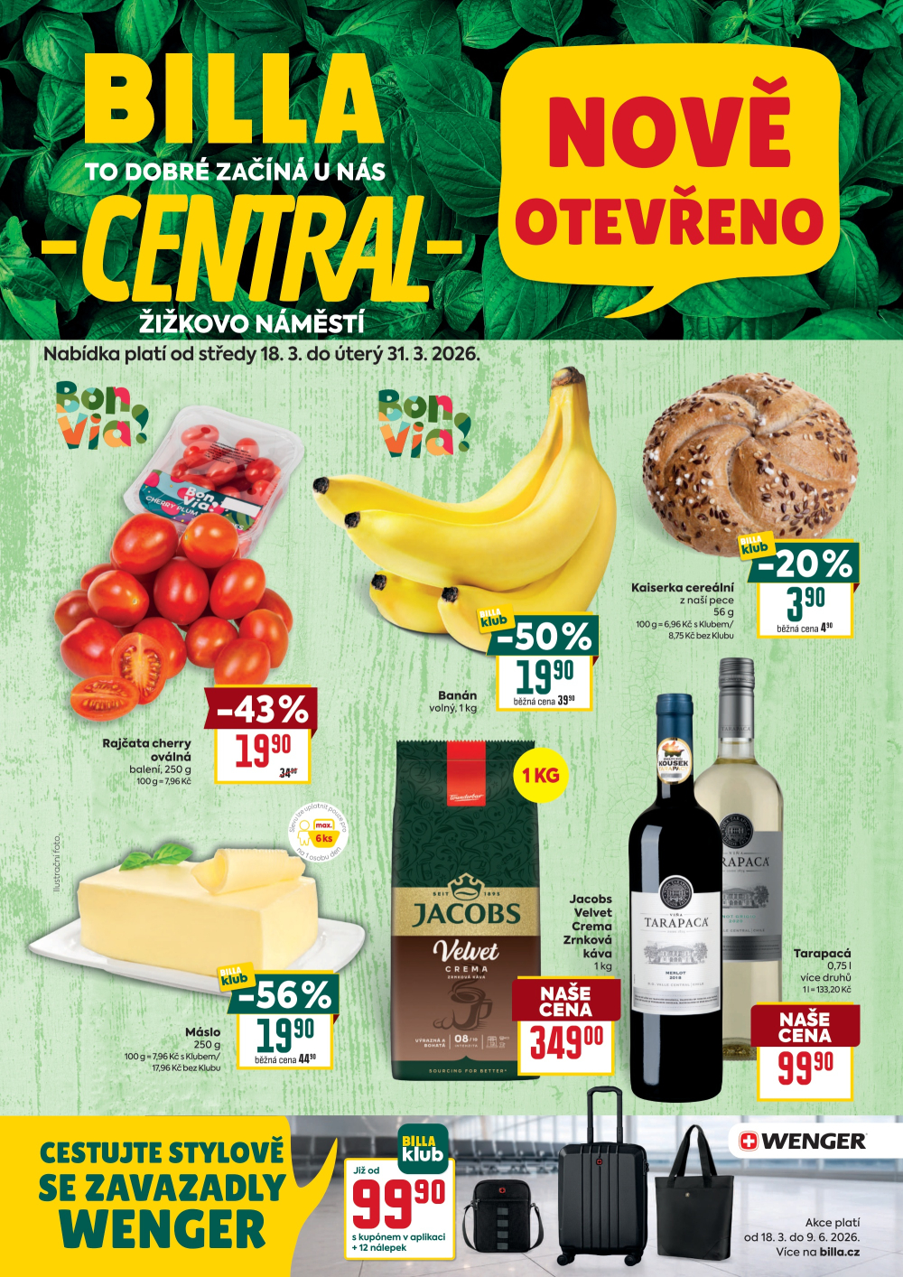 Leták BILLA leták - Chomutov, Žižkovo náměstí - strana 1