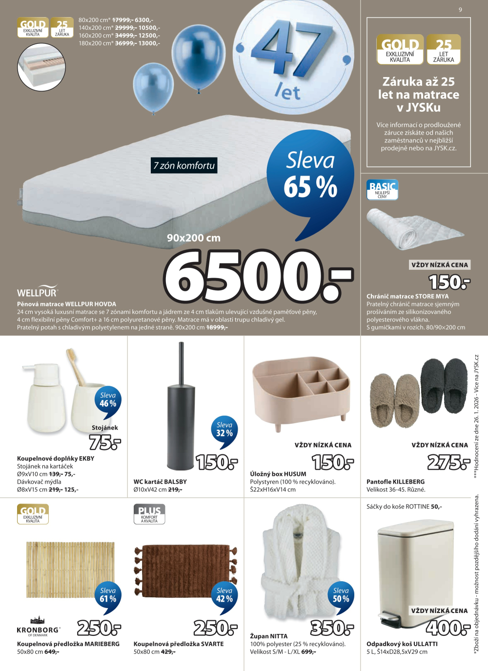 Leták Jysk leták - Výprodej až 65 % - strana 10