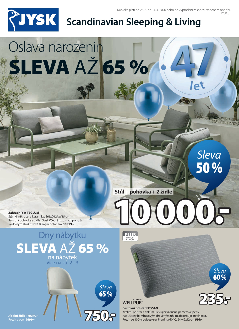 Leták Jysk leták - Výprodej až 65 % - strana 1