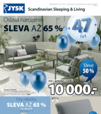 Akční leták Jysk  - Výprodej až 65 %