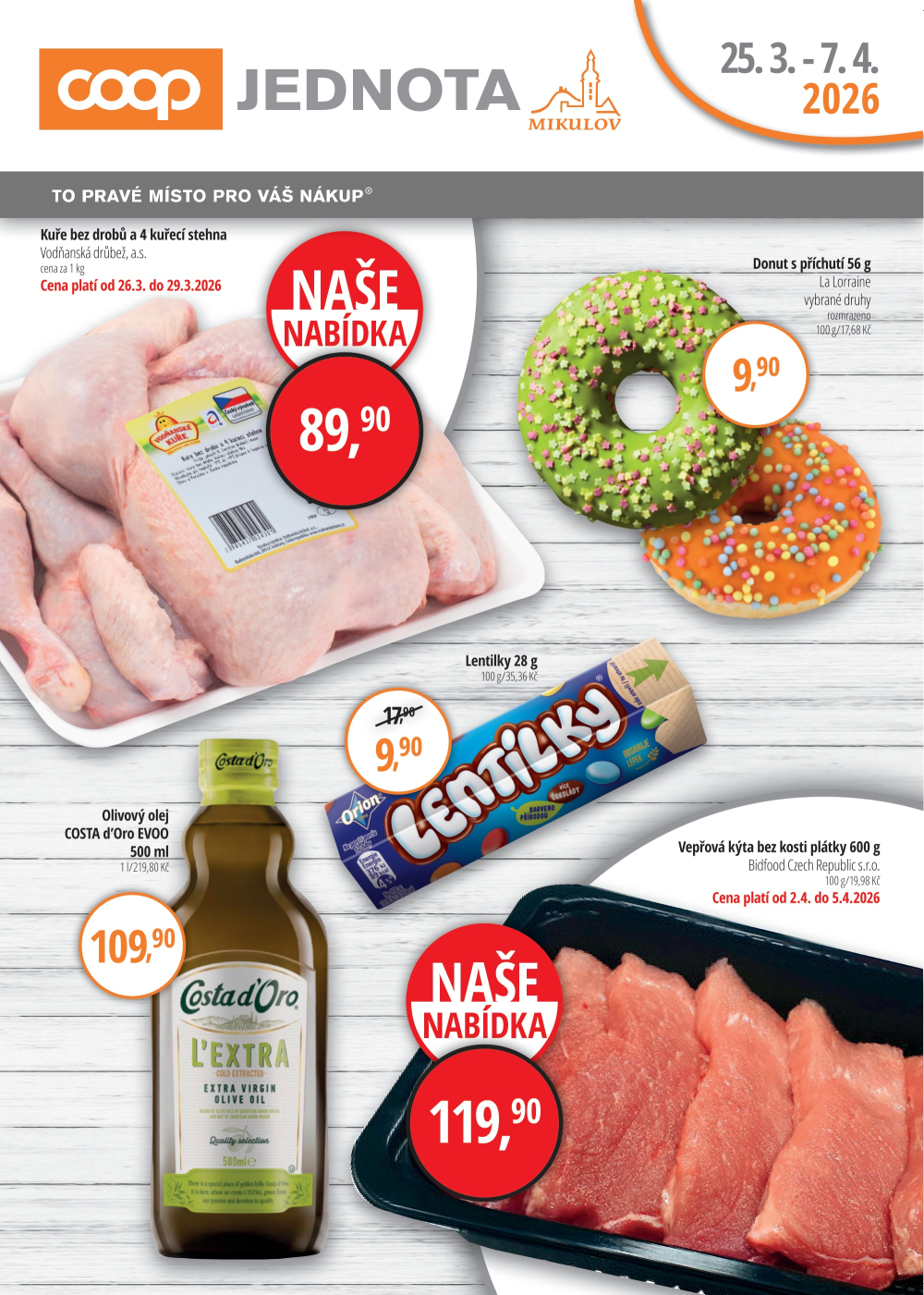 Leták Jednota Mikulov leták - strana 1