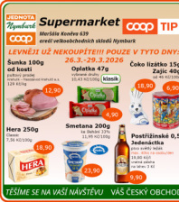 Akční leták COOP Jednota Nymburk Supermarket 