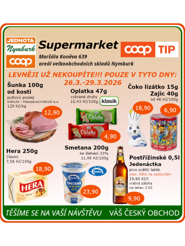 COOP Jednota Nymburk Supermarket leták
