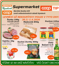 Akční leták COOP Jednota Nymburk Supermarket 