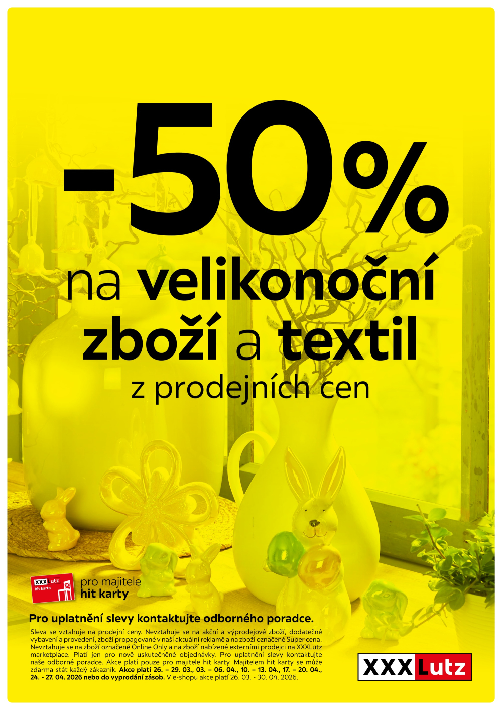 Leták XXXLutz leták - 50 % sleva na velikonoční zboží a textil - strana 1