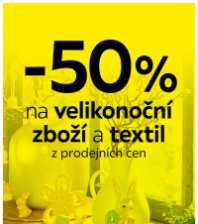 Akční leták XXXLutz  - 50 % sleva na velikonoční zboží a textil