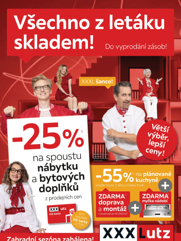 XXXLutz leták - Všechno z letáku skladem!