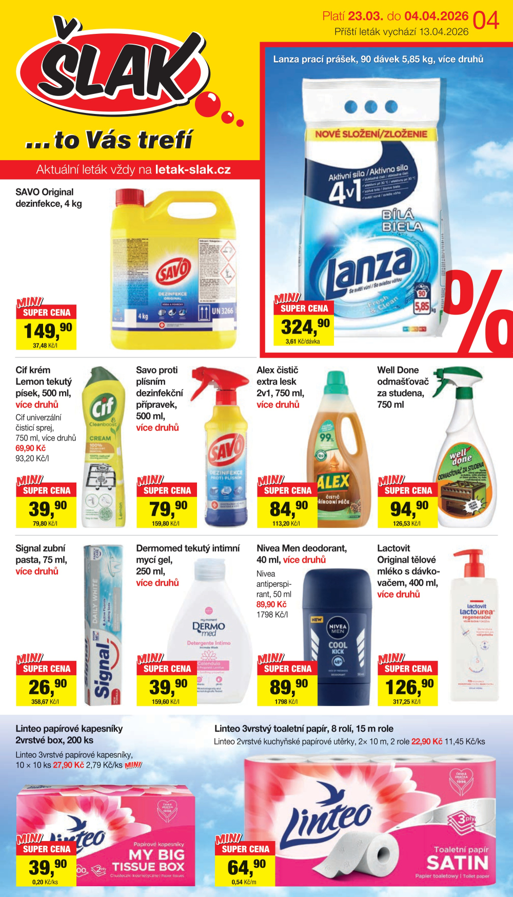 Leták Šlak drogerie leták - strana 1