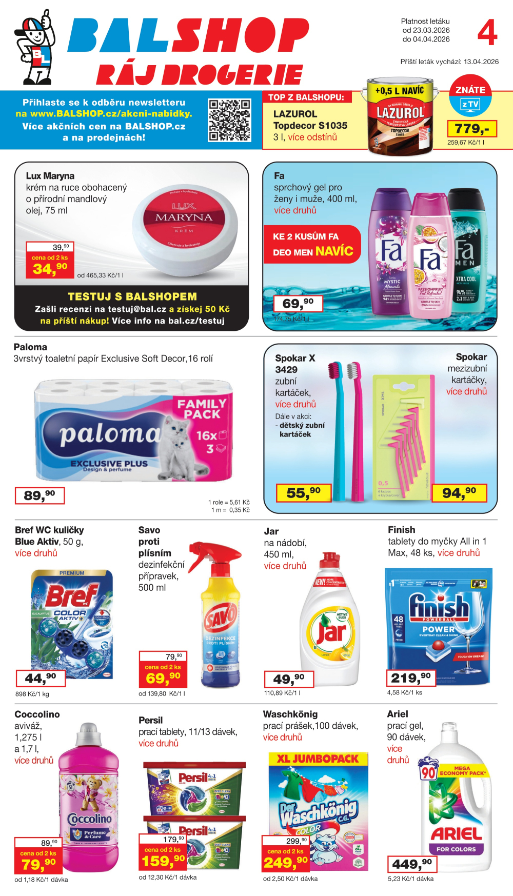 Leták Ráj drogerie leták - strana 1