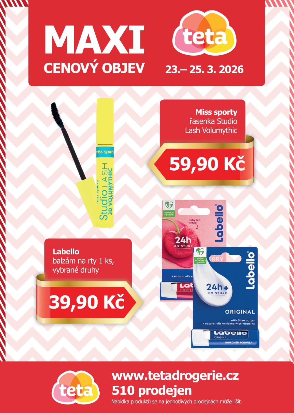 Leták Teta drogerie - Maxi cenový objev - strana 1