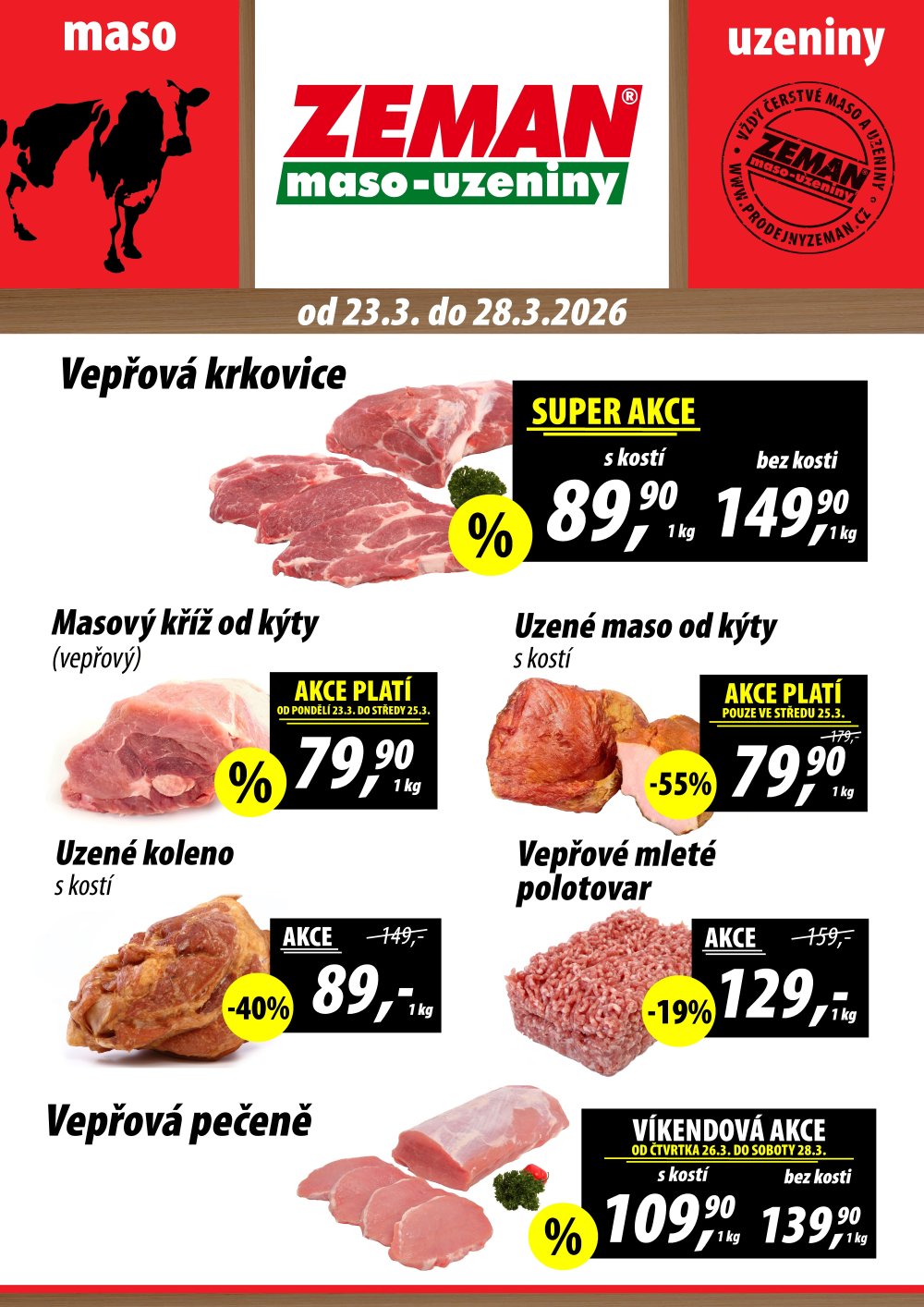 Leták ZEMAN maso - uzeniny leták - strana 1