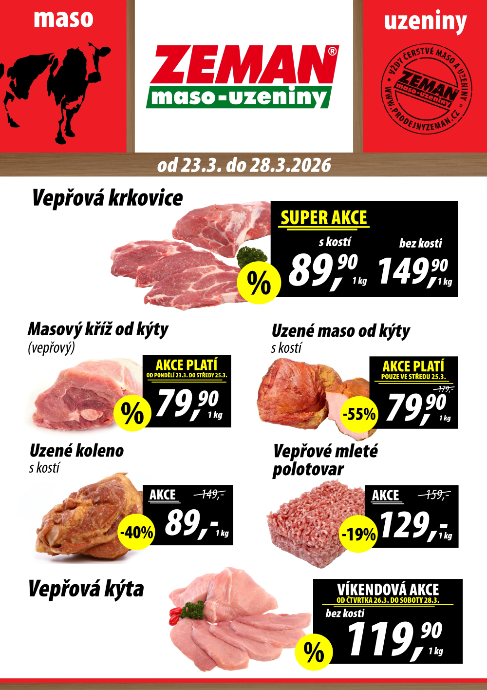 Leták ZEMAN maso - uzeniny leták - strana 1