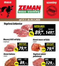 Akční leták ZEMAN maso - uzeniny 