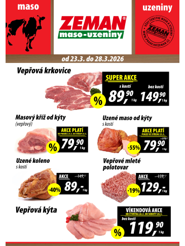 ZEMAN maso - uzeniny leták